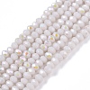 Electroplate Opaque Solid Color Glass Beads Strands EGLA-A044-P1mm-L19-1