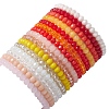 15Pcs 15 Styles Faceted Rondelle Glass Beaded Stretch Bracelet Sets BJEW-JB10837-5