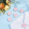 6Pcs Flower Alloy Plastic Cufflinks FIND-CY0001-64-4
