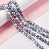Electroplated Glass Beads Strands GLAA-C023-01D-2