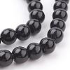 Black Glass Pearl Round Loose Beads For Jewelry Necklace Craft Making X-HY-6D-B20-3