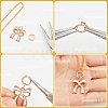 20Pcs 2 Colors Brass Locking Jump Rings KK-BBC0023-07C-6