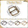 8Pcs 4 Colors Roller Buckles for Bag Strap Connector IFIN-CL0001-12-2
