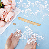 Flower Polyester Embroidery Sew on Appliques PATC-WH0012-32C-3