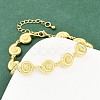 Brass Link Chain Bracelets for Women BJEW-A090-06C-G-1