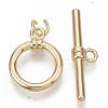 Brass Toggle Clasps X-KK-N216-44-3