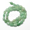 Natural Green Aventurine Gemstone Smooth Oval Bead Strands G-J335-26-2
