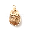 Eco-Friendly Natural Mixed Stone Pendants PALLOY-JF01593-3