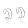 Brass Cuff Earrings EJEW-I249-18P-1