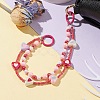 Acrylic Heart Beaded Mobile Straps HJEW-JM01063-4