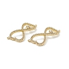 Brass Micro Pave Clear Cubic Zirconia Connector Charms KK-E068-VB392-3