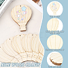 20Pcs Hot Air Balloon Unfinished Blank Wooden Pendants for Christmas Painting Arts NJEW-SP0001-15-3