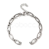 304 Stainless Steel Cross Link Chain Bracelet Making AJEW-JB01378-02-1
