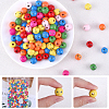 200Pcs Spray Painted Natural Wood Beads WOOD-GF0002-20-6
