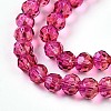 Baking Paint Transparent Glass Beads Strands DGLA-A035-T4mm-A03-4