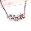 Christmas Theme Alloy Enamel European Beads MPDL-Q213-11AS-1
