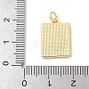 Brass Pave Natural White Shell Pendants KK-S522-09G-I-2