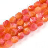 Dyed Natural White Jade Beads Strands G-T139-8mm-45V-2