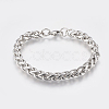 Tarnish Resistant Adjustable 304 Stainless Steel Chain Bracelets BJEW-K187-04P-1