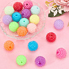 24Pcs 12 Colors Chunky Resin Rhinestone Bubblegum Ball Beads RESI-SP0001-19-6