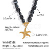 Vintage Beaded Necklace and Bracelet Set Stainless Steel Jewelry for Women BF0589-2-1
