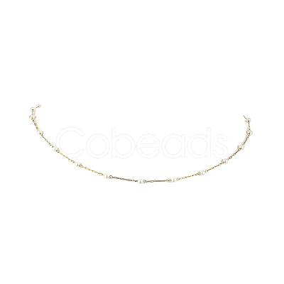 304 Stainless Steel and ABS Imitation Pearl Necklaces NJEW-JN05267-1