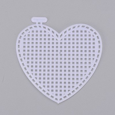 DIY Heart Plastic Canvas Shapes DIY-TAC0006-93-1