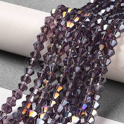 Transparent Electroplate Glass Beads Strands LS-EGLA-A039-T2mm-B04-1