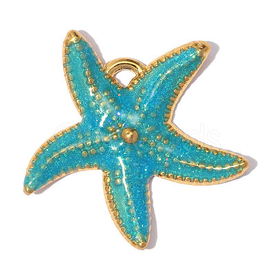 304 Stainless Steel with Enamel Pendants SA-OY003-29G-01-1