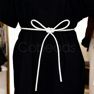 Round PU Leather Cord Tie Knot Belts for Dress DIY-WH20007-802A-01-1