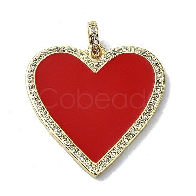Rack Plating Real 18K Gold Plated Brass Micro Pave Cubic Zirconia Pendants X-KK-B084-03G-08-1