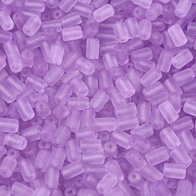 FGB Frosted Transparent Glass Seed Beads SEED-N013-05A-07-1
