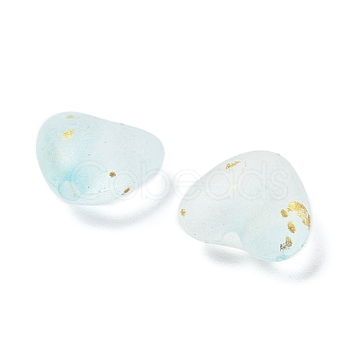 Frosted Transparent Acrylic Beads OACR-F013-03-1
