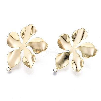 Brass Stud Earring Findings LS-X-KK-T056-24G-NF-1