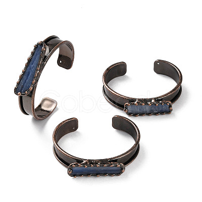 Natural Kyanite Open Cuff Bangles BJEW-A015-01R-1