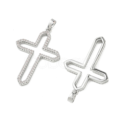 SHEGRACE Brass Micro Pave Cubic Zirconia Pendants XGRQ3D297-484P-1