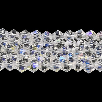Transparent Electroplate Glass Beads Strands LS-GLAA-F029-2mm-D13-1