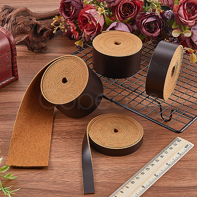 2M Flat AB Grade Cowhide Leather Cord AJEW-WH0479-73B-01-1