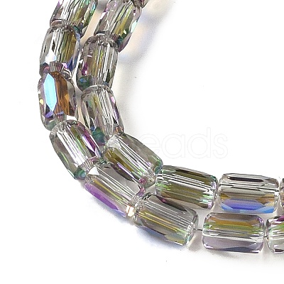 Electroplate Glass Beads Strands GLAA-Q101-02A-HP03-1