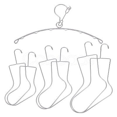 7Pcs 4 Styles Stainless Steel Sock Stretchers AJEW-UN0003-38A-1