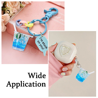Transparent Resin Big Pendants RESI-TAC0019-04F-1