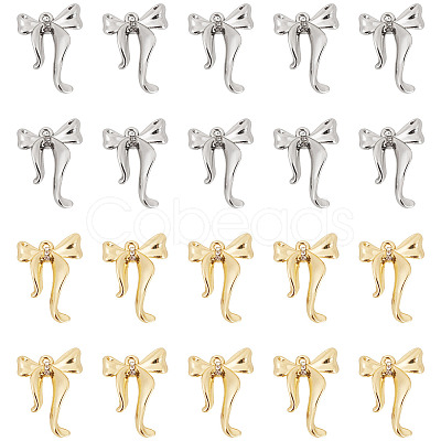 20Pcs 2 Colors Alloy Rhinestone Pendants FIND-TA0007-86-1