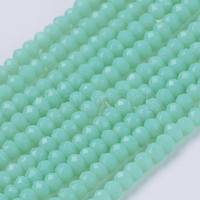 Opaque Solid Color Glass Bead Strands GLAA-F076-A09-1