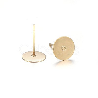 304 Stainless Steel Stud Earring Findings STAS-P210-45G-02-1