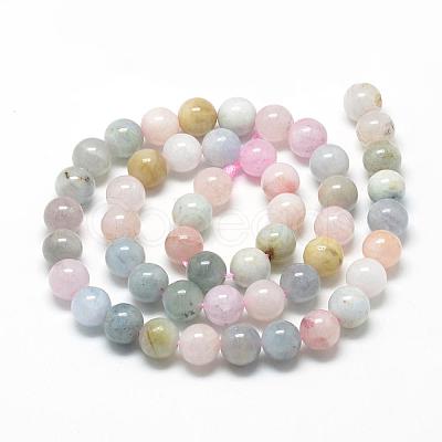Natural Morganite Beads Strands G-R446-10mm-06-1