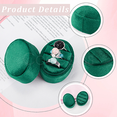 Oval Shape Velvet Rings Storage Gift Boxes CON-WH20001-06B-1