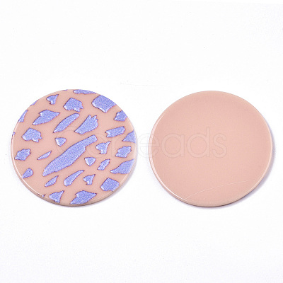 Opaque Printed Acrylic Cabochons MACR-N011-003-A02-1