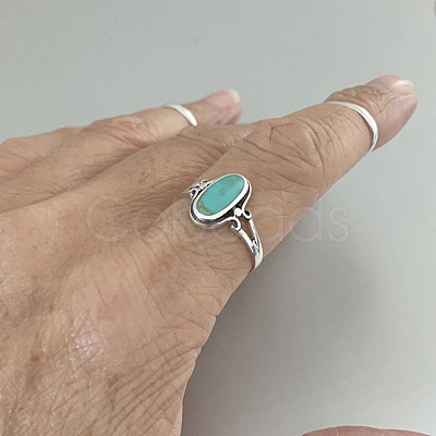 Alloy & Turquoise Finger Rings for Women FS-WG36F16-04-1