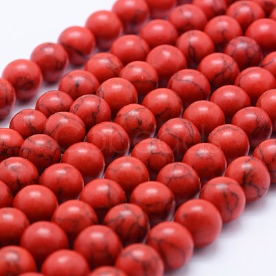 Synthetic Turquoise Beads Strands G-F531-6mm-J02-1