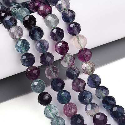 Natural Rainbow Fluorite Beads Strands G-T140-22B-1